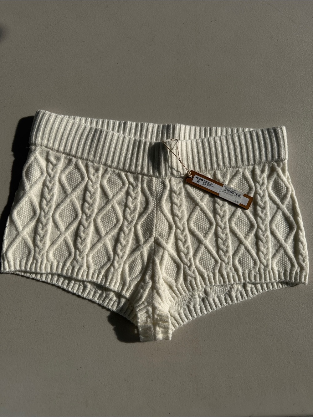 SKIMS Cable Knit Shorts - Cream